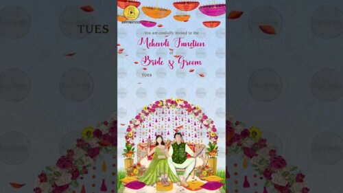 Mehndi Ceremony Invitation Card Video
