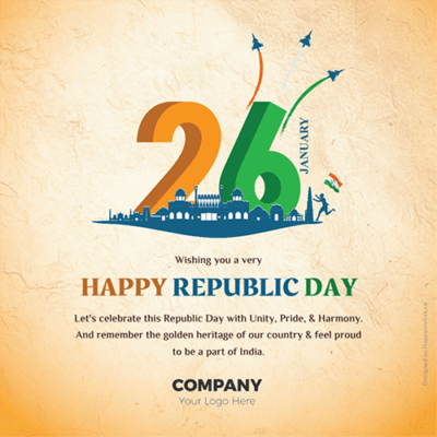 Republic Day Wishes Card from Company
