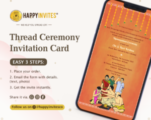 Thread Ceremony invitation Card