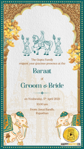 Traditional Indian Wedding Invitation (Baraat)
