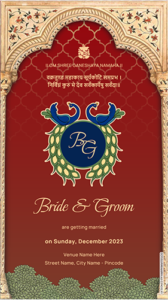 Indian Wedding Invitation Opening Page
