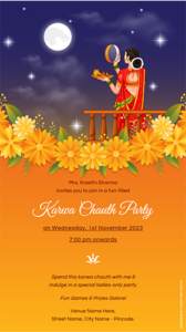 Karva Chauth Kitty Party Invitation