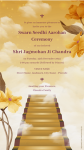 Sone Ki Sidhi Ceremony Invitation Card