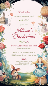 Alice in Wonderland Tea Party Invitation
