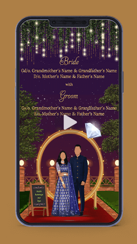 Engagement Ceremony Invitation Card for Whatsapp Ring Ceremony Sagai Party Invite