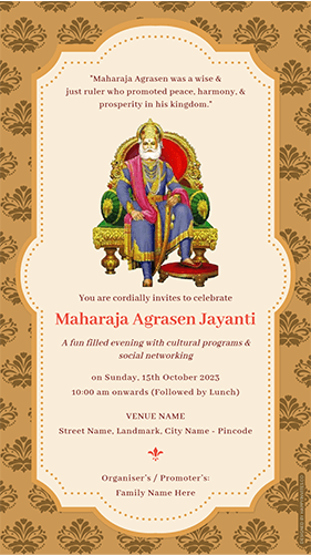 Agrasen Jayanti Card Online