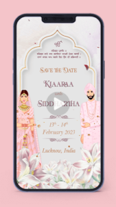 Beautiful Floral Elegant Save the Date Video Maker Online 01