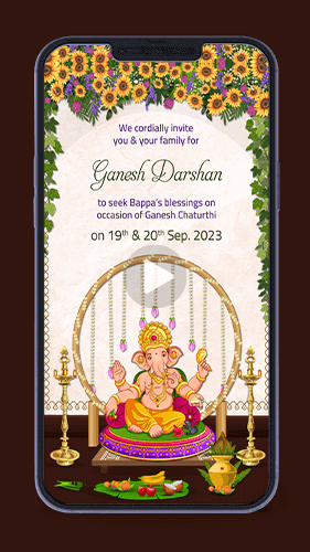 Latest Ganesh Chaturthi Invitation Card Video