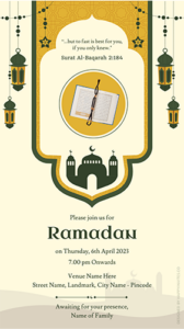 Ramadan Invitation Card Online