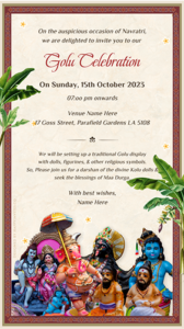 Navaratri Golu Invitation Card