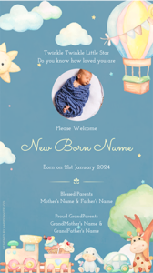 Newborn Baby Birth Announcement Card