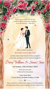 Christian Invitation Card for Marriage