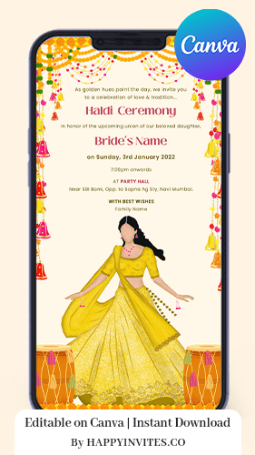 Haldi Invitation Card Template