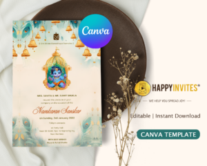 Naming Ceremony Invitation Card Online Editing