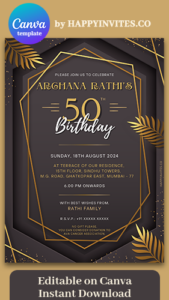 50th Birthday Invitation Card Online
