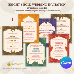 Hindu Wedding Invitation Card Template