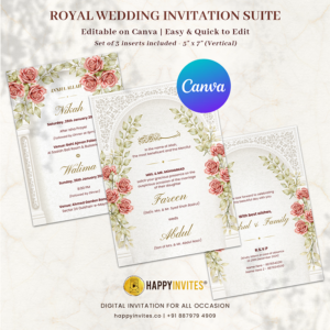 Muslim Wedding Invitation Cards Templates