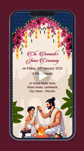 Thread Ceremony Invitation Wordings - Happy Invites