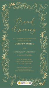 Shop Opening Invitation Card