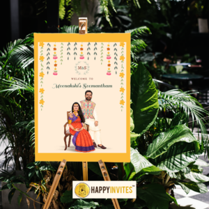 Baby Shower Welcome Board with Caricature