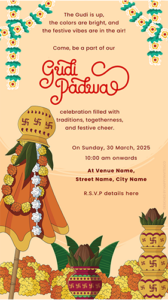 Gudi Padwa Invitation Card