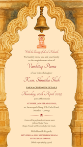 Varshitap Parna Invitation in English