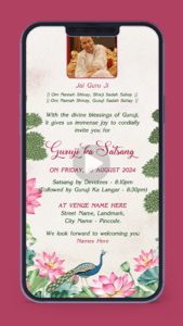 Guru Ji Satsang Invitation Card Video