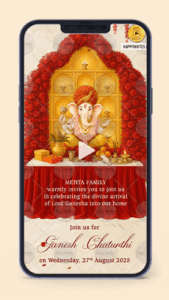 Ganesh Puja Invitation Card - Ganpati Darshan Invitation