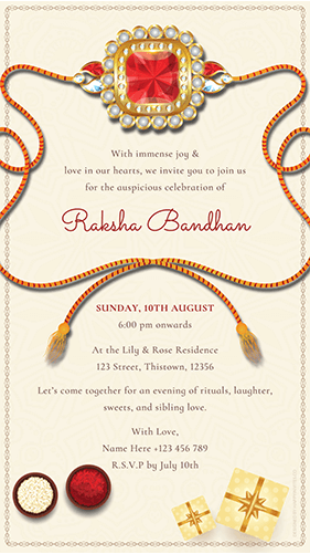 Rakhi Invitation Card Template