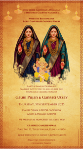 Gauri Ganpati Invitation