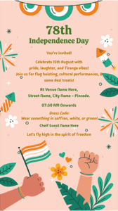 Invitation for Independence Day Celebration in Office