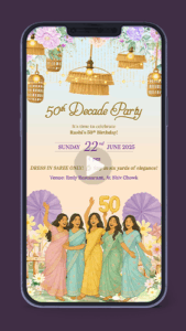 50th Birthday Invitation Video Card