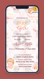 Birth Annoucement Video for Baby Girl