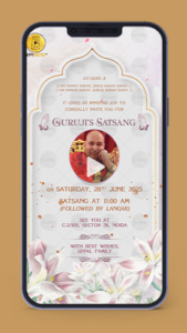Elegant Guruji Satsang Invitation