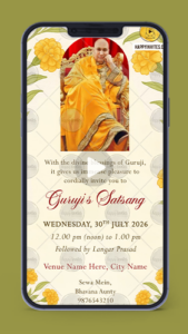 Floral Guruji Satsang Invitation Video Online