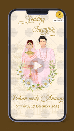 Hindu Wedding Invitation Video Card