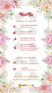 Retirement Party Invitation Card with Itinerary 2