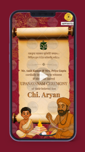 Thread Ceremony Invitation Video Card
