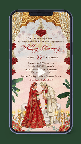 HW43 – Gulabi Luxe Wedding Invitation Video